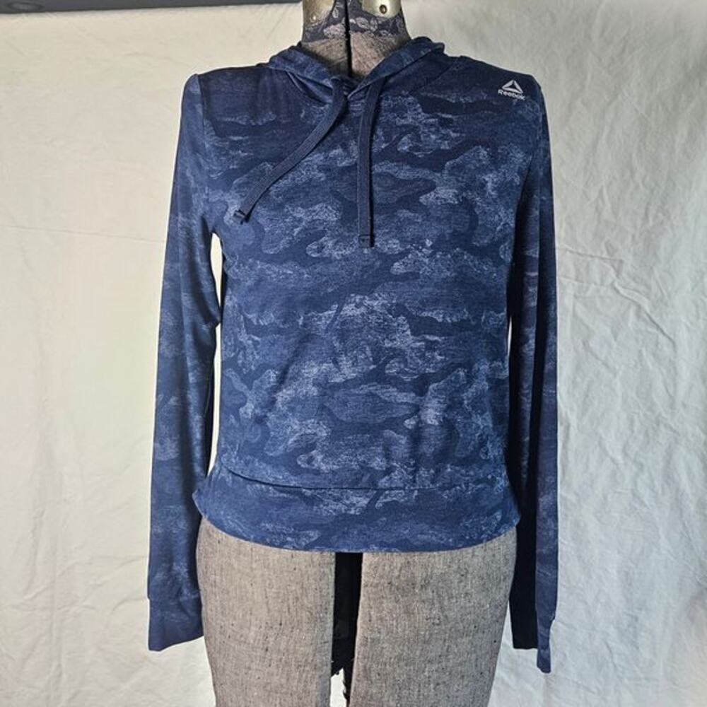 Reebok Sun camouflage Long Sleeve hoodie X Small Blue